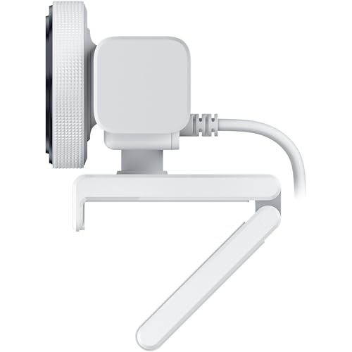 Razer Kiyo V2 X Streaming Webcam: 1440p 60 FPS - Auto Focus - Built-in Microphone - Wide Angle Lense - Integrated Privacy Shutter - Works with OBS, Xsplit, Streamlabs, Discord, Zoom, Teams - White