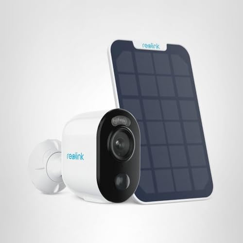 REOLINK 2K 3MP Solar Wireless Security Camera Outdoor, Spotlight Night Vision, 2.4GHz WiFi, Solar/Battery Powered Home Surveillance, Smart AI Detection, No Subscription, Local Storage, Argus 3E Kit