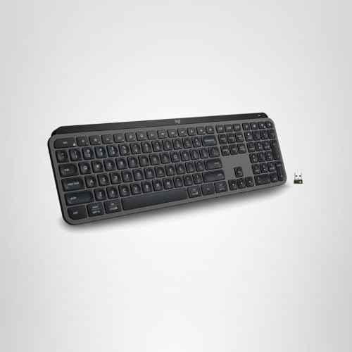 Logitech MX Keys S Wireless Keyboard, Low Profile, Fluid Precise Quiet Typing, Programmable Keys, Backlighting, Bluetooth, USB C Rechargeable, for Windows PC, Linux, Chrome, Mac - Graphite