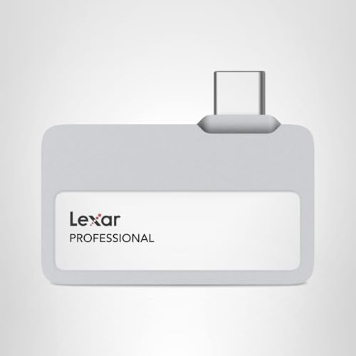 Lexar 1TB Professional Go Portable SSD, Supports Apple 4K 60fps ProRes, Up to 1050MB/s, USB 3.2 Gen 2, Rugged, IP65, Ultracompact, Compatible w/iPhone 15/16 (Not 17), External SSD (LSL400X001T-RNSNU)