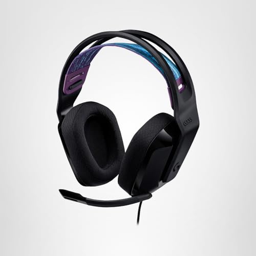 Logitech G335 Wired Gaming Headset, with Flip to Mute Microphone, 3.5mm Audio Jack, Memory Foam Earpads, Lightweight, Compatible with PC, PlayStation, Xbox, Nintendo Switch/Switch 2 - Black