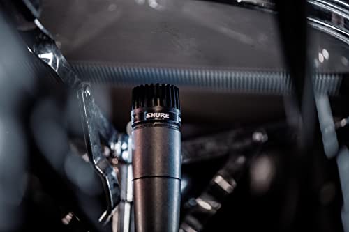 Shure SM57 Dynamic Microphone – Wired Cardioid XLR Instrument Handheld Mic for Guitar Amplifiers, Snare Drum, Percussion, Live Sound & Studio Recording, Black