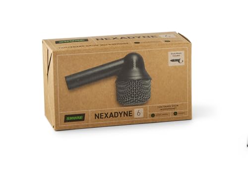 Shure Nexadyne 6 Tom/Snare Drum Microphone with Revonic Technology - Supercardioid Dynamic Mic for Pro Performance, Enhanced Isolation & Noise Reduction, Dual-Engine Transducers, Single (NXN6)