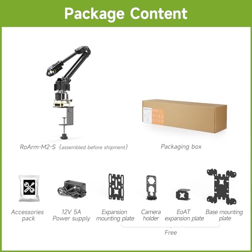 Desktop Robotic Arm Kit with ESP32, 4-DOF, High-Torque Servo