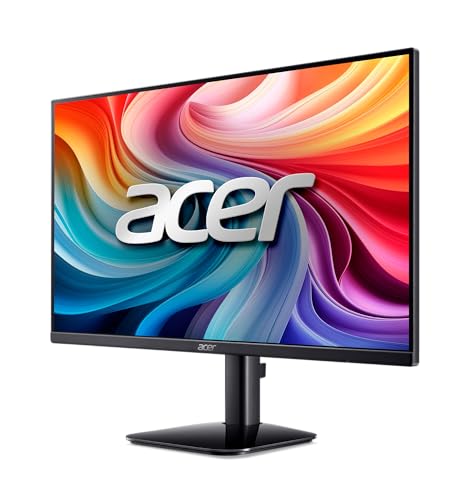 acer KB242Y - 23.8 Inch IPS Zero-Frame Full HD (1920 x 1080) Monitor | Tilt | Up to 120Hz Refresh | 1ms (VRB) | sRGB 99% | HDMI & VGA Ports | Adaptive-Sync Support (FreeSync Compatible)