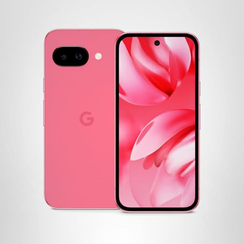 Google Pixel 9a with Gemini - Unlocked Android Smartphone with Incredible Camera and AI Photo Editing, All-Day Battery, and Powerful Security - Peony - 128 GB