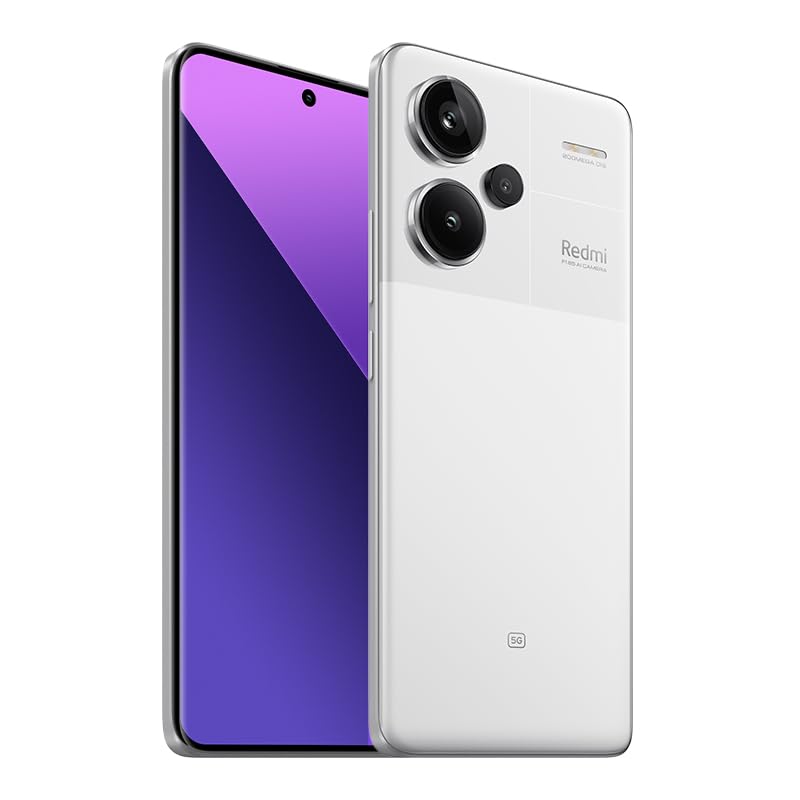 Xiaomi Redmi Note 13 PRO+ 5G (512GB + 12GB) 6.67" 200MP (for Tmobile Mint Tello & Global) Global Bands Unlocked (Moonlight White (Global Version))