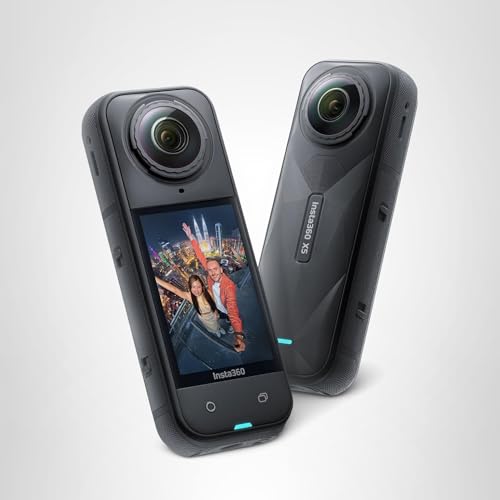 Insta360 X5 - Waterproof 8K 360° Action Camera, Leading Low Light, Invisible Selfie Stick Effect, Rugged and Replaceable Lens, 3-Hour Battery, Built-in Wind Guard, Stabilization, Triple AI Chip Design