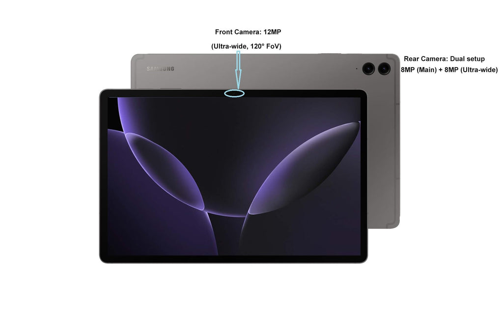 Samsung Galaxy Tab S9 FE+ Plus Android Tablet (12.4" Touchscreen, 8GB RAM, 256GB Storage (128GB+128GB SD Card), Long Battery Life, S Pen, 8MP + 12MP Cameras, Lightweight Design) SM-X610, NA Version