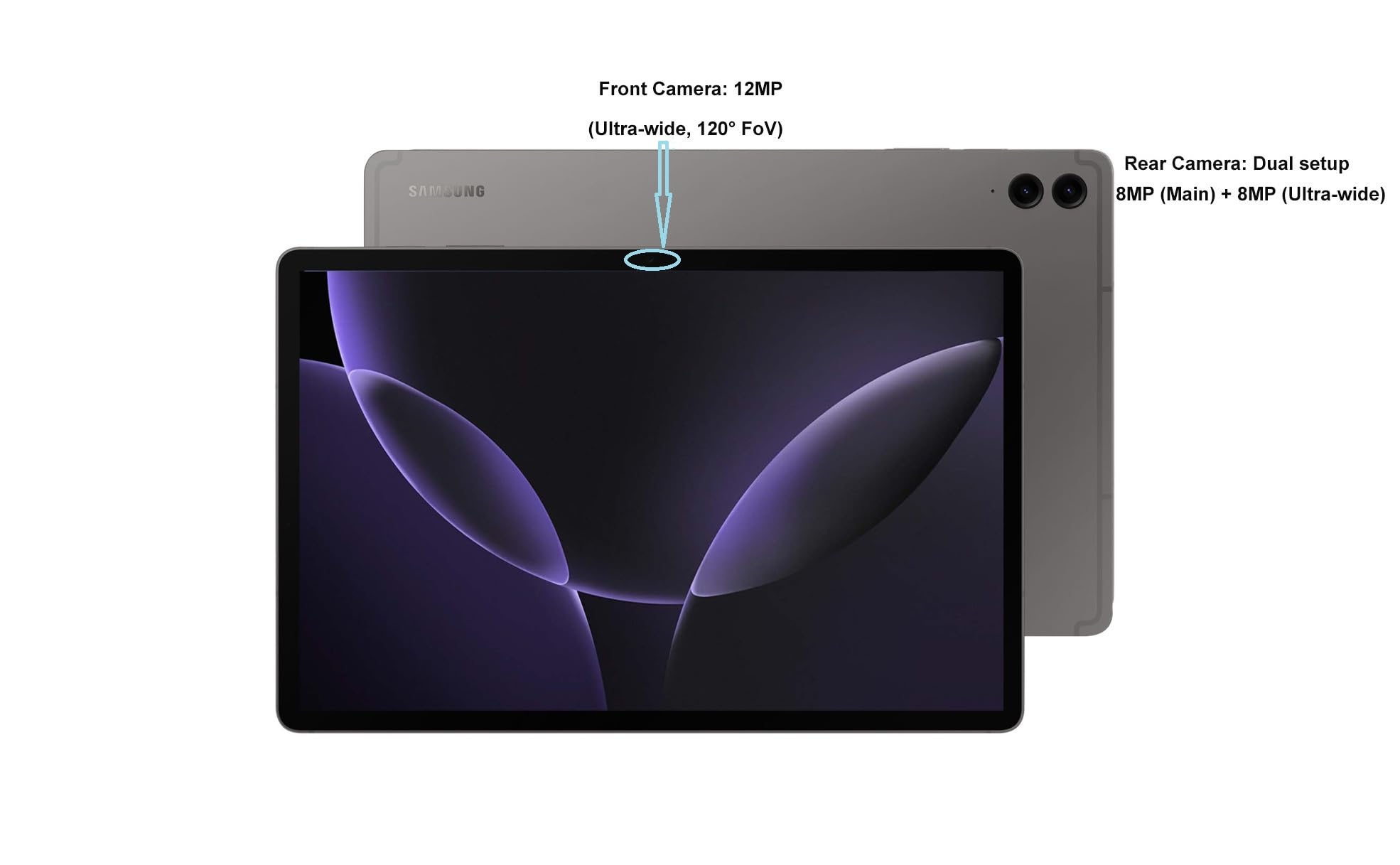 Samsung Galaxy Tab S9 FE+ Plus Android Tablet (12.4" Touchscreen, 8GB RAM, 256GB Storage (128GB+128GB SD Card), Long Battery Life, S Pen, 8MP + 12MP Cameras, Lightweight Design) SM-X610, NA Version