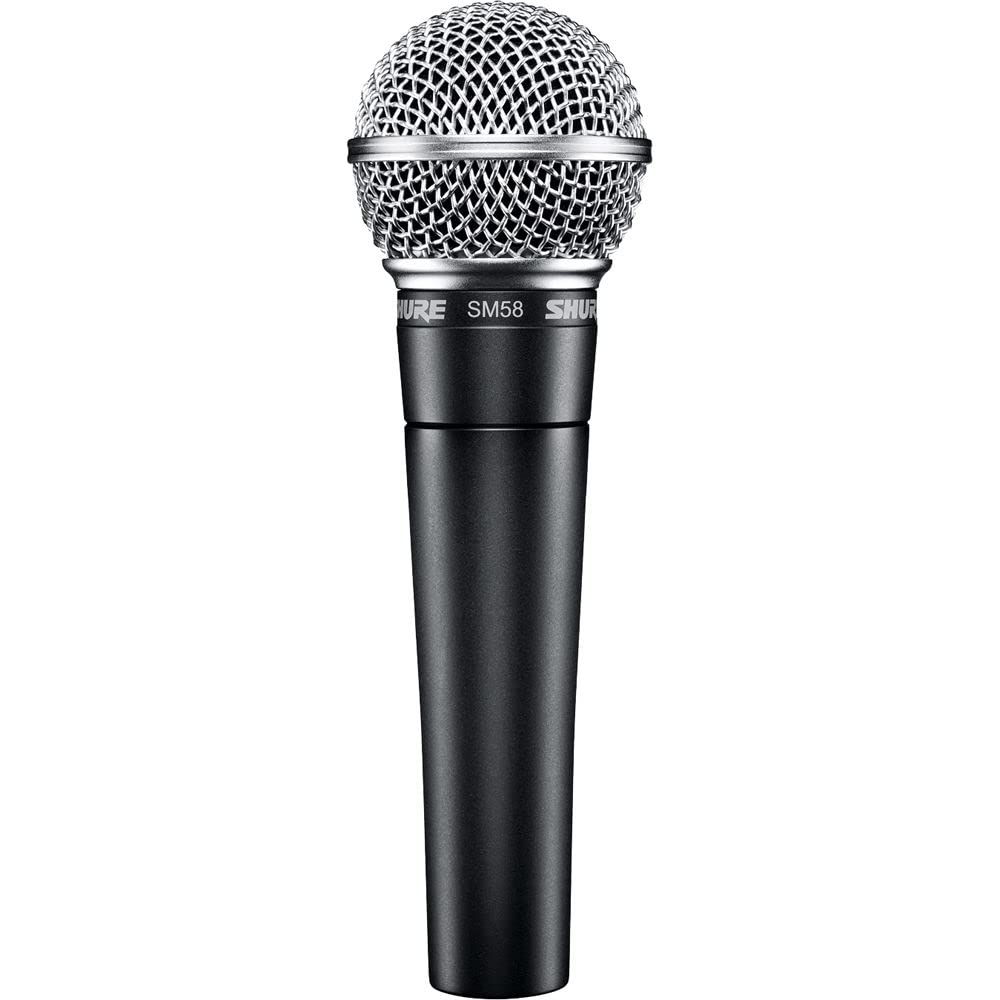 Shure SM58-LC Dynamic Vocal Microphone – Professional Handheld Cardioid XLR Mic for Singing, Live Performance, Studio Recording, Podcast & Broadcast, Black