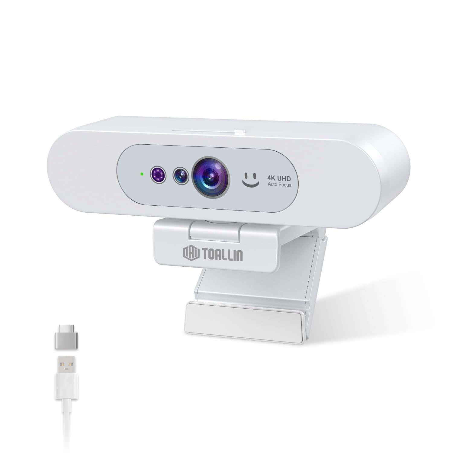 TOALLIN 4K UHD Webcam for PC, Windows Hello Compatible Web Camera, Facial Recognition, Autofocus, Built-in Mic & Privacy Shutter, USB Webcam for Laptop/Desktop, Online Meetings, Streaming, Video Calls