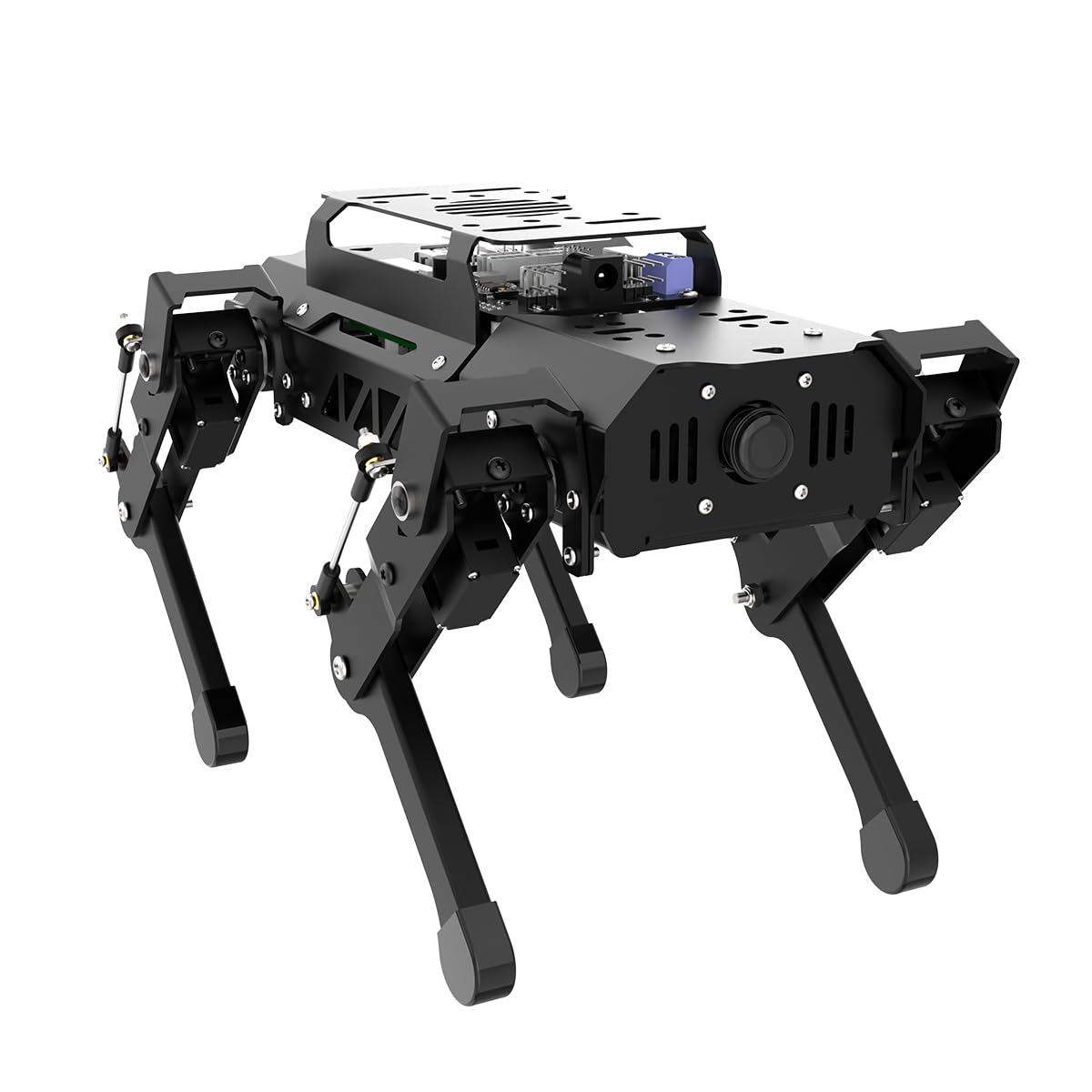 PuppyPi Robot Dog with ChatGPT Large AI Models AI Embodied Intelligence ROS Robotic Dog Vision Scene Voice Understanding SLAM Mapping Navigation Bionic Quadruped Robot, Advanced Kit & RaspberryPi5 4GB