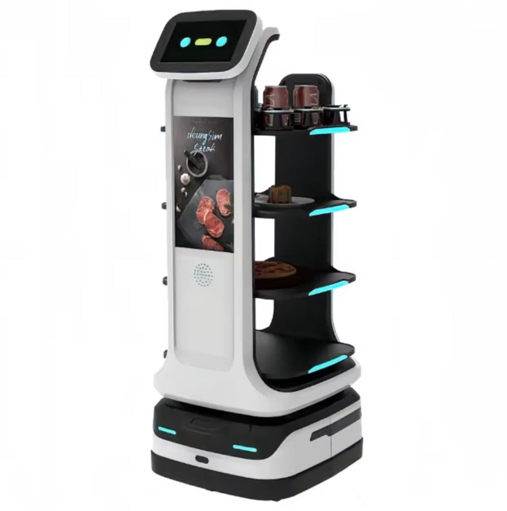 Kommerzieller Restaurant-Roboter mit intelligenter Navigation und Dual-Touchscreens