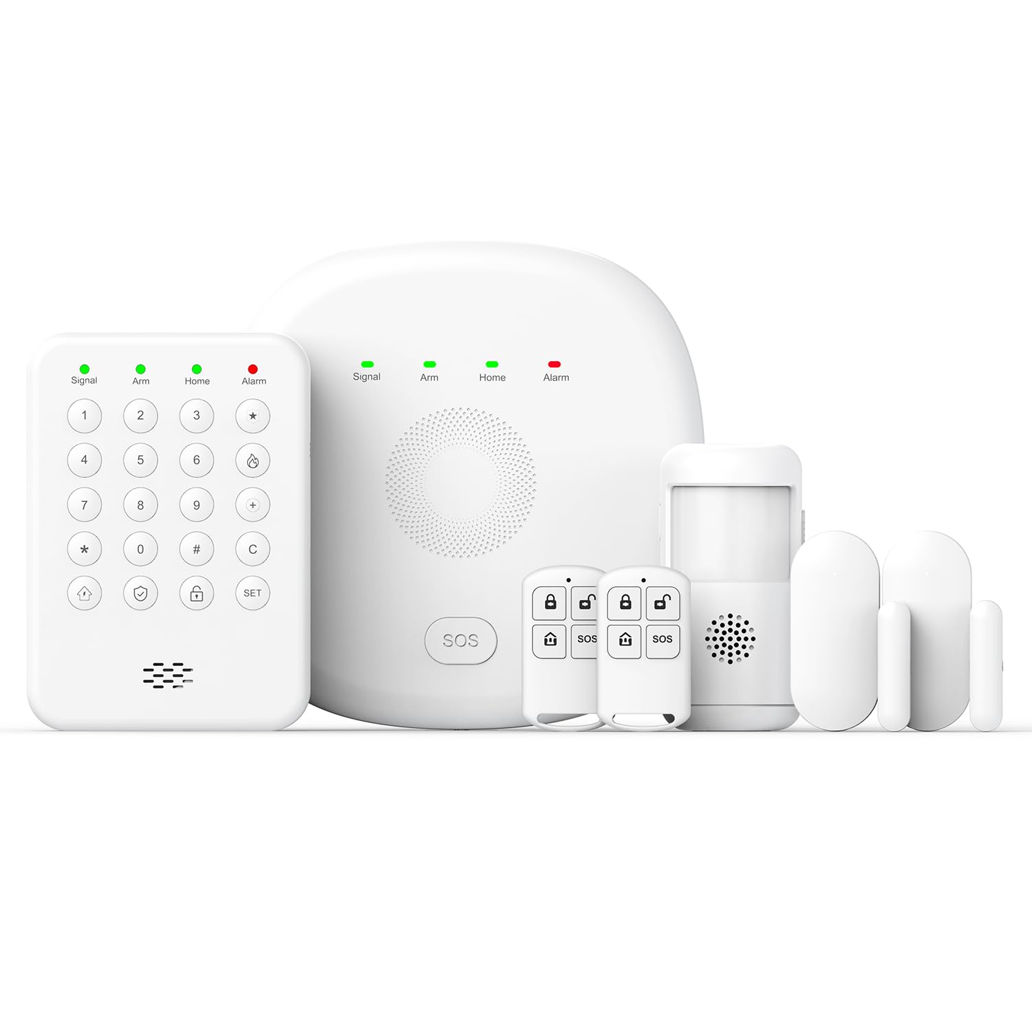 2026 Home Security System, 7-Piece Wireless Smart Alarm System Kit with Instant App Alerts & WiFi+GSM/4G,Mobile App Control,Door/Window Sensors,Remote,Motion Detectors,Compatible with Alexa
