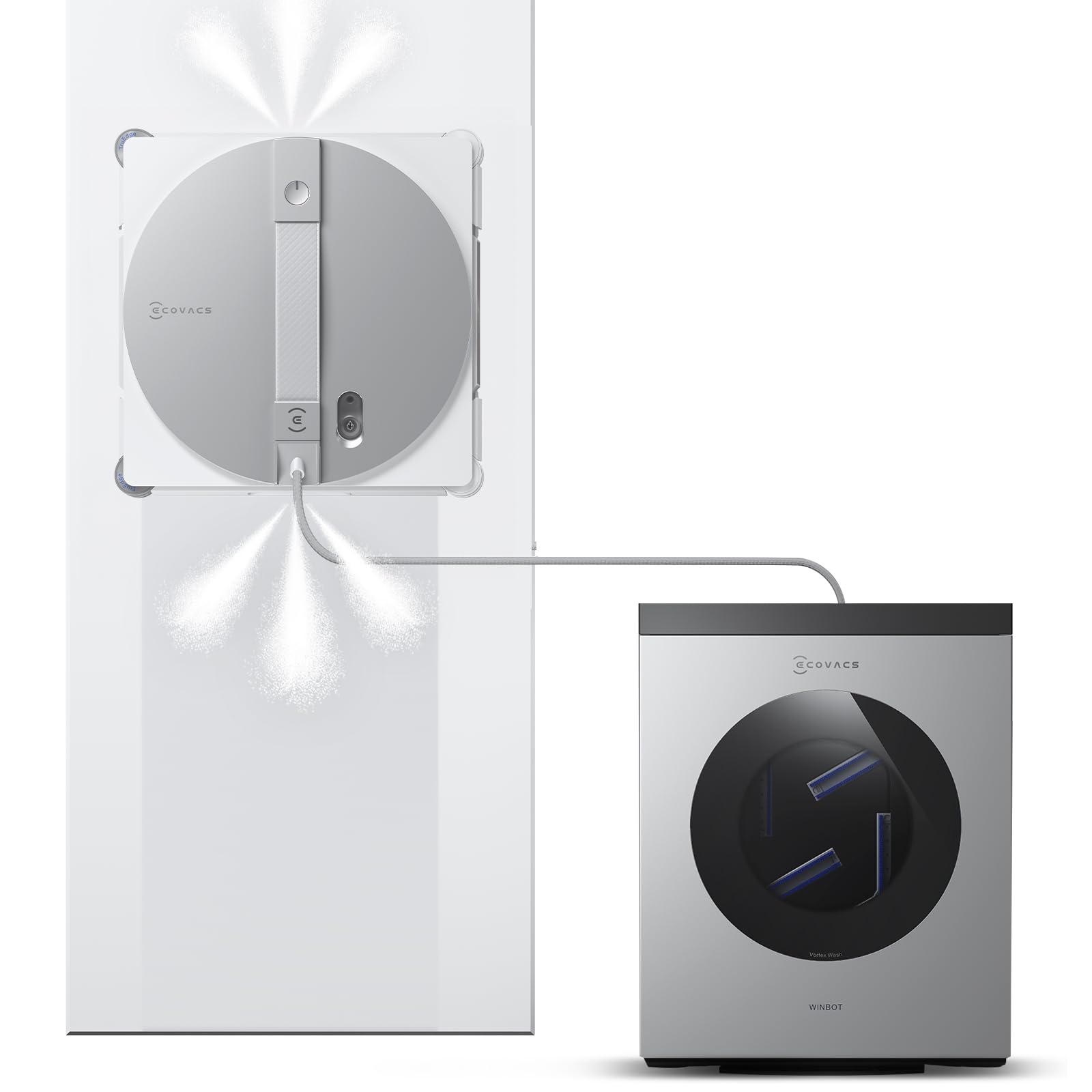 ECOVACS W3 Omni Hands-Free Robot Window Cleaner with Auto-Clean