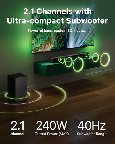 2.1 Channel Soundbar with Wireless Subwoofer Philips B5309
