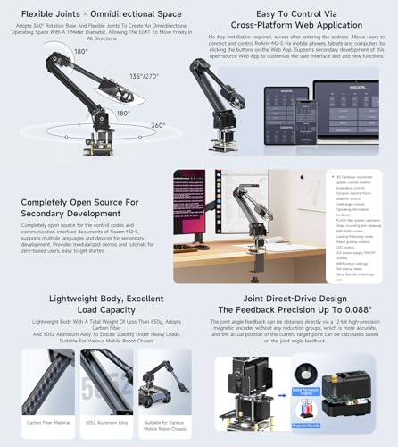 Desktop Robotic Arm Kit with ESP32, 4-DOF, High-Torque Servo