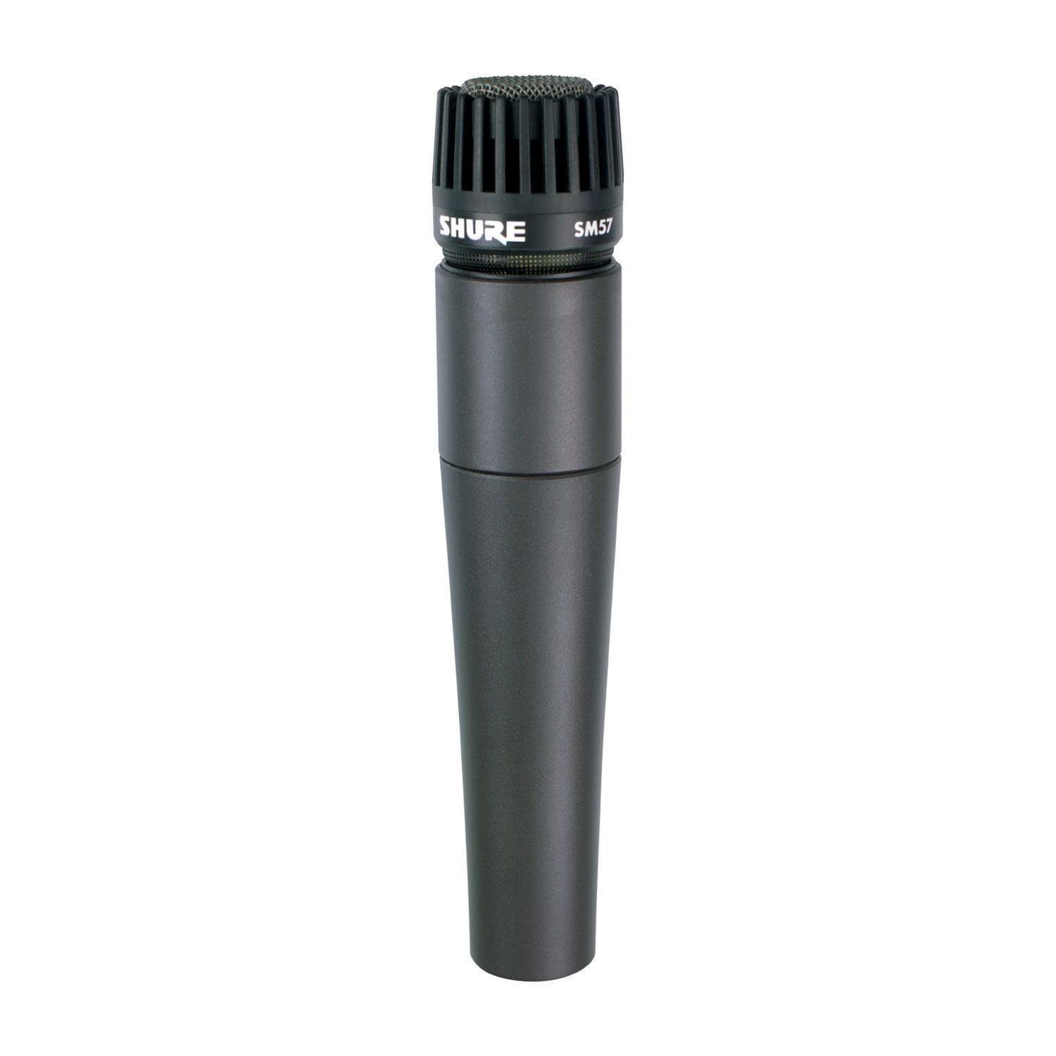 Shure SM57 Dynamic Microphone – Wired Cardioid XLR Instrument Handheld Mic for Guitar Amplifiers, Snare Drum, Percussion, Live Sound & Studio Recording, Black