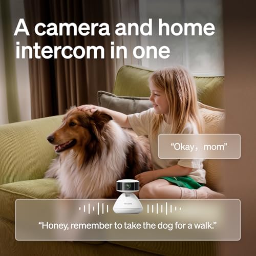 PETLIBRO Security Indoor Camera Includes 90-Day AI Trial w/AI Human/Pet Detection & Two-Way Audio, Home Camera w/360° Pan Tilt & Night Vision, Dog/Pet Cam w/Multi-Pet Recognition, Smart Summaries