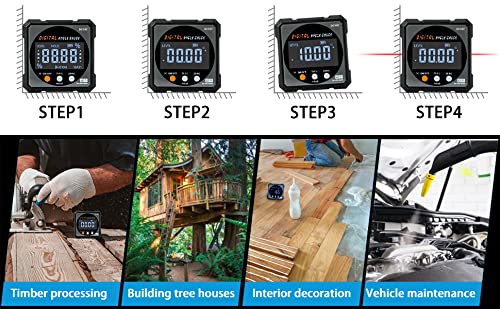 Digital Laser Level Angle Finder with 4-Side Strong Magnet