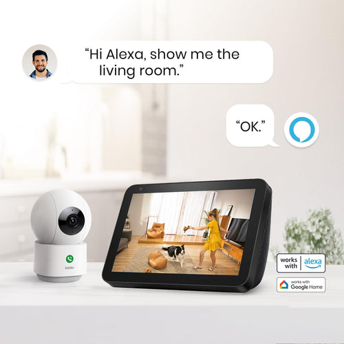 2K Indoor Security Camera 360° View with Motion Tracking