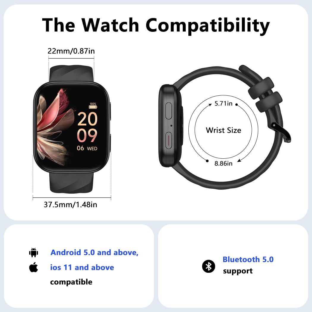 FITVII Smart Watch: Track Health, Answer Calls
