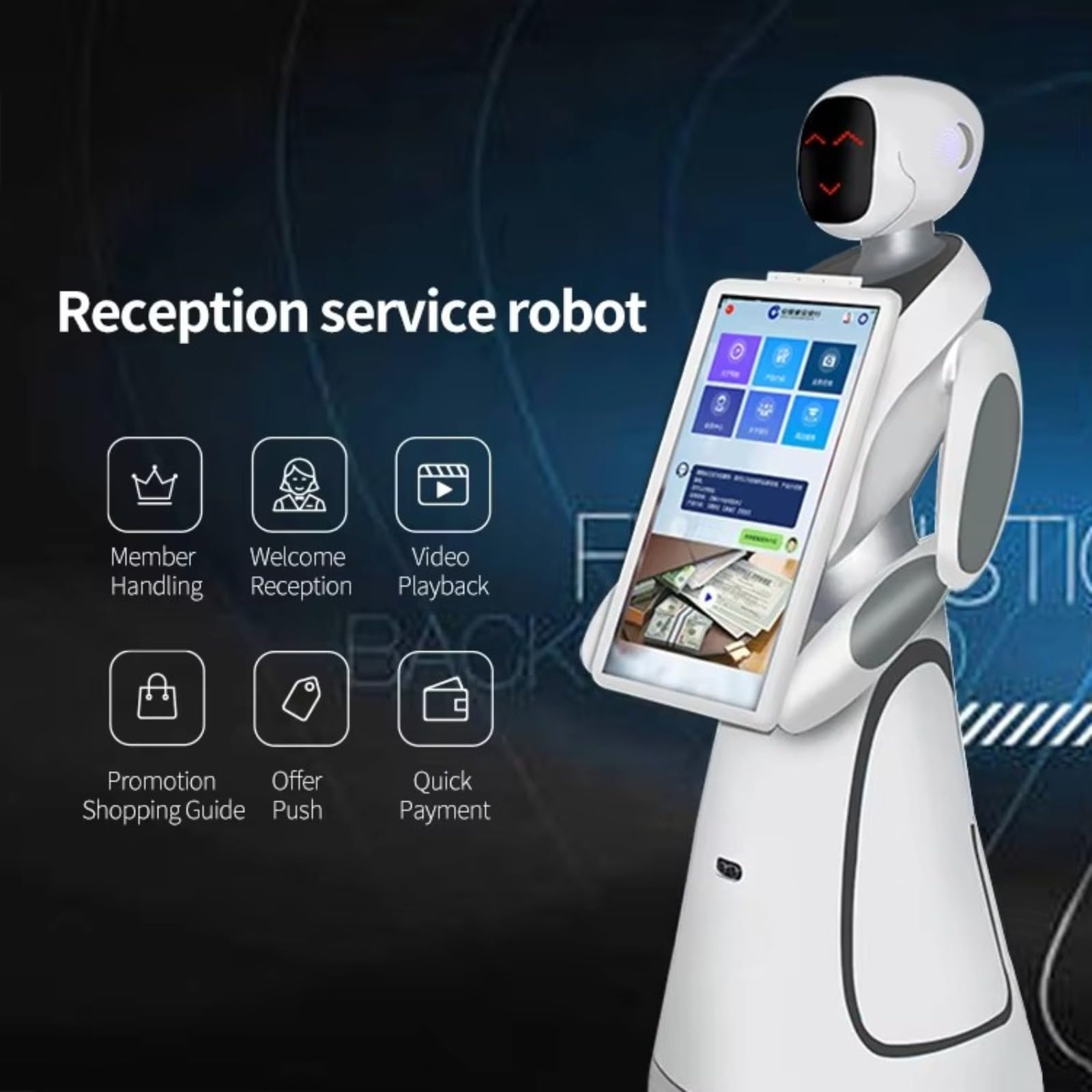 Commercial Greeter Robot Intelligent AI Voice Control