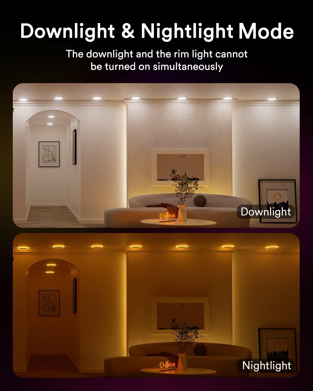 RGBAI Smart Recessed Lighting 8 Inch Gradient
