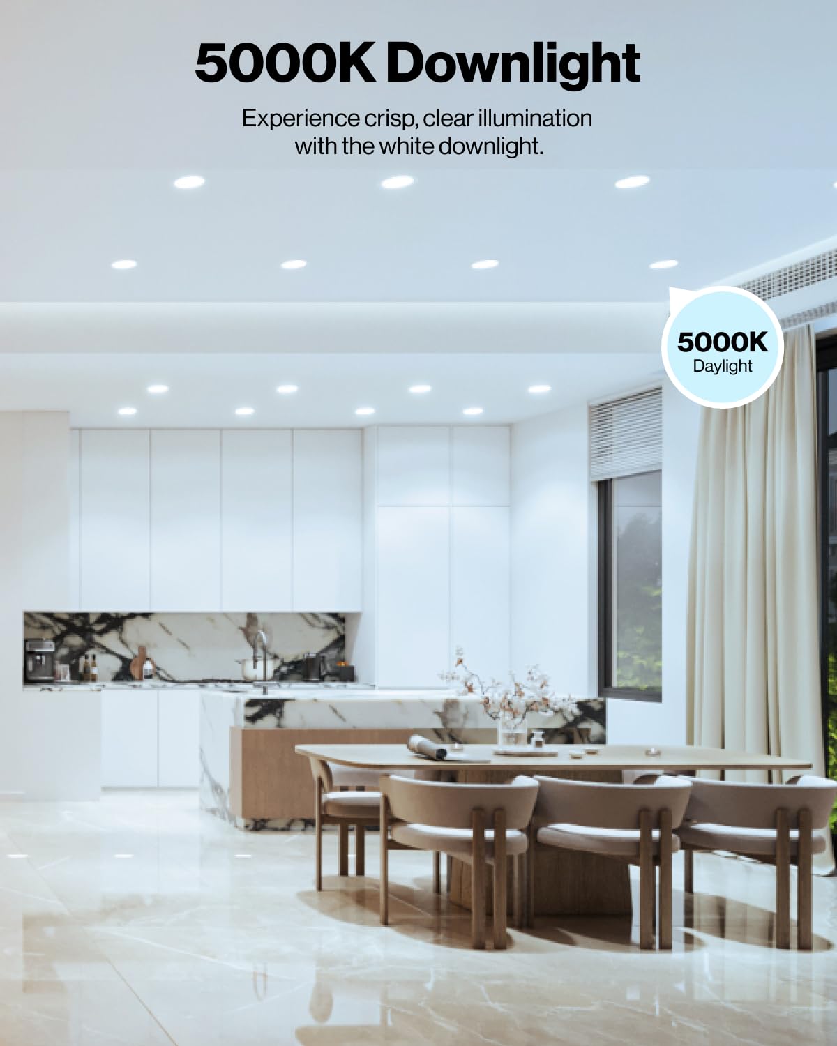 Sunco 12 Pack 6 Inch Smart Ultra Thin LED Recessed Ceiling Lights Slim, RGB+5000K Daylight, Dimmable, 15W, Canless Wafer with Junction Box - ETL.