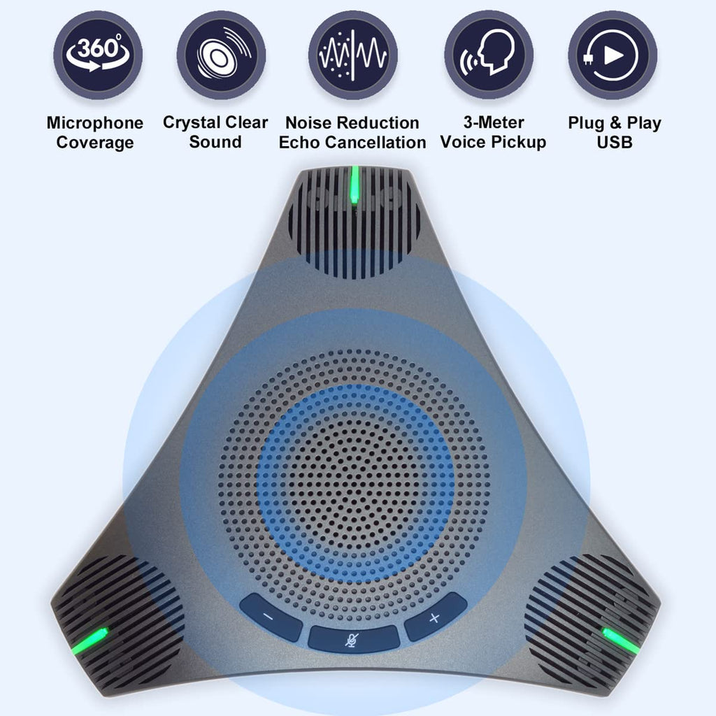 Altavoz Micrófono USB Omnidireccional 360° Q95