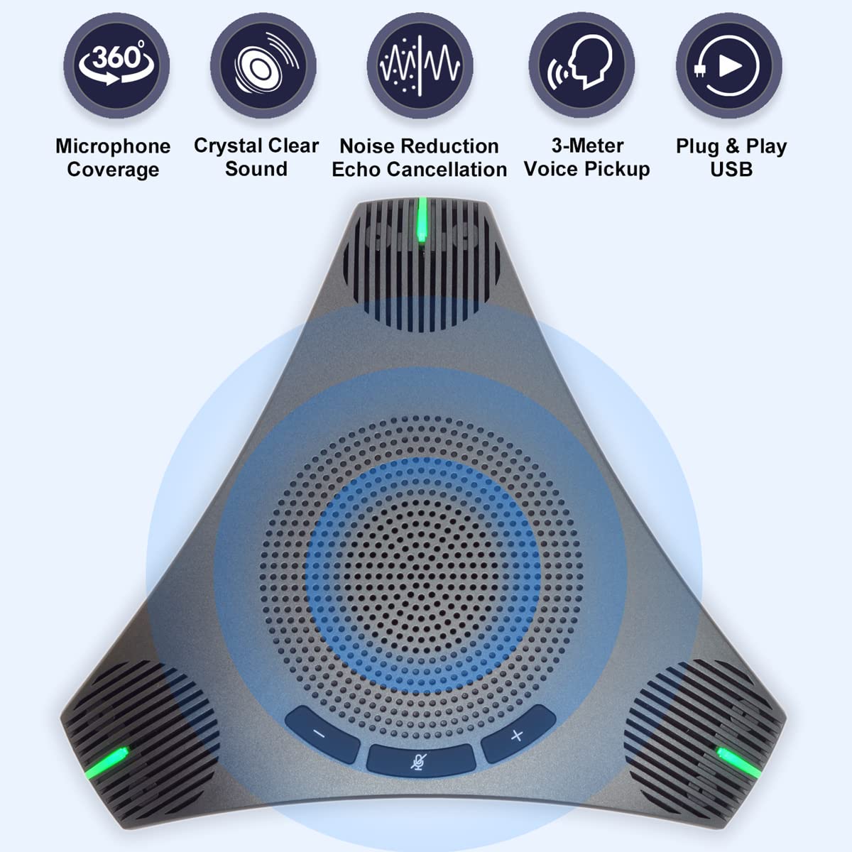 Altavoz Micrófono USB Omnidireccional 360° Q95