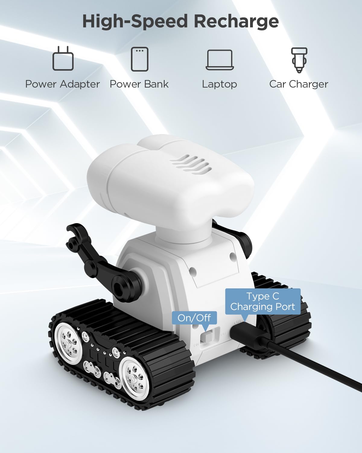 Rechargeable Remote Control Robot with Walkie Talkies for Kids