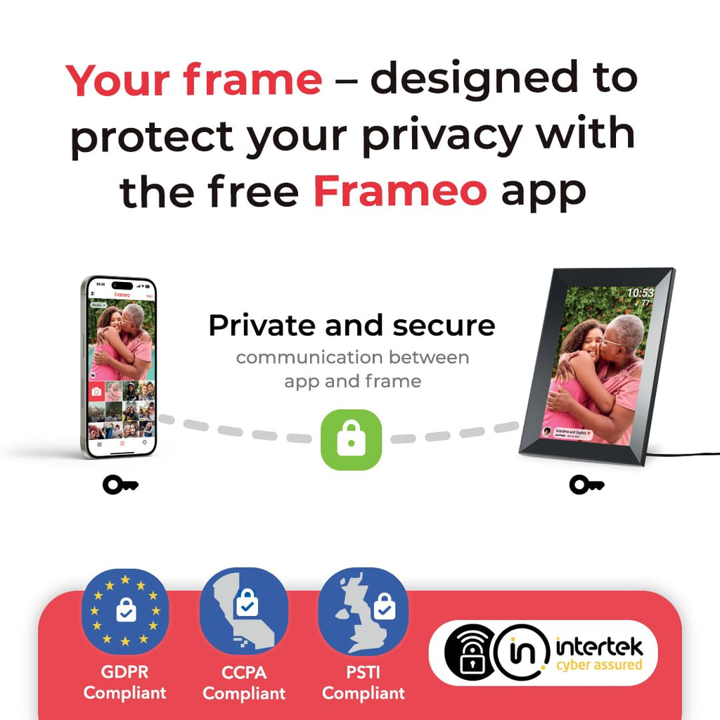 10.1" WiFi Digital Photo Frame 32GB HD Touch Screen