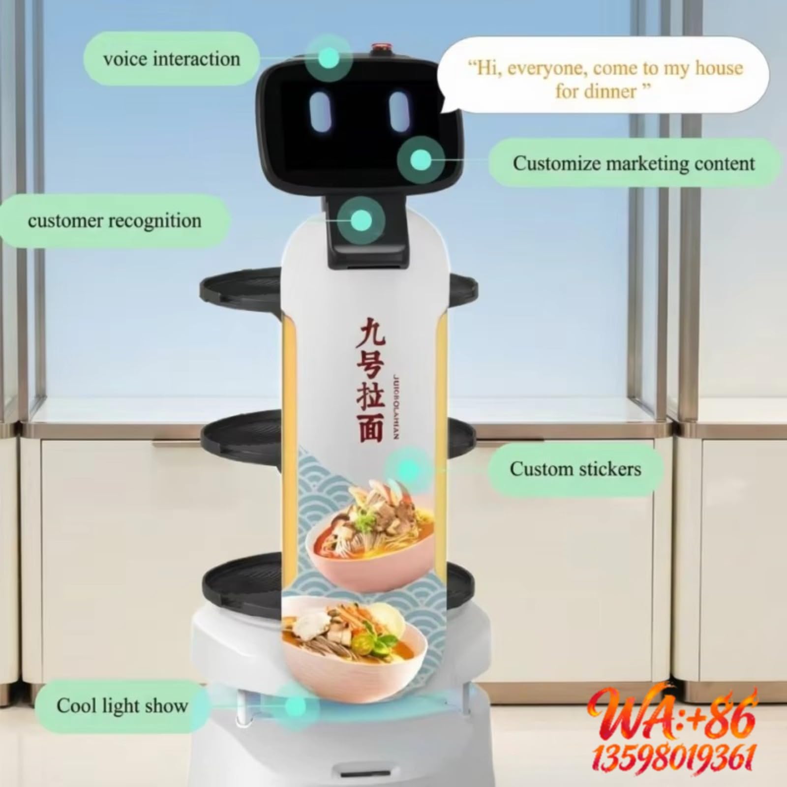 Food Delivery Robot Voice Announcement Intelligent Ordering 01