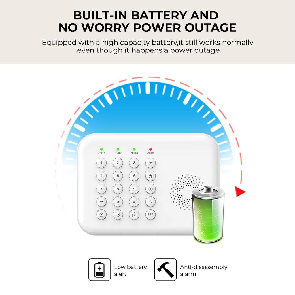 Kit d'alarme de sécurité domestique sans fil DIY