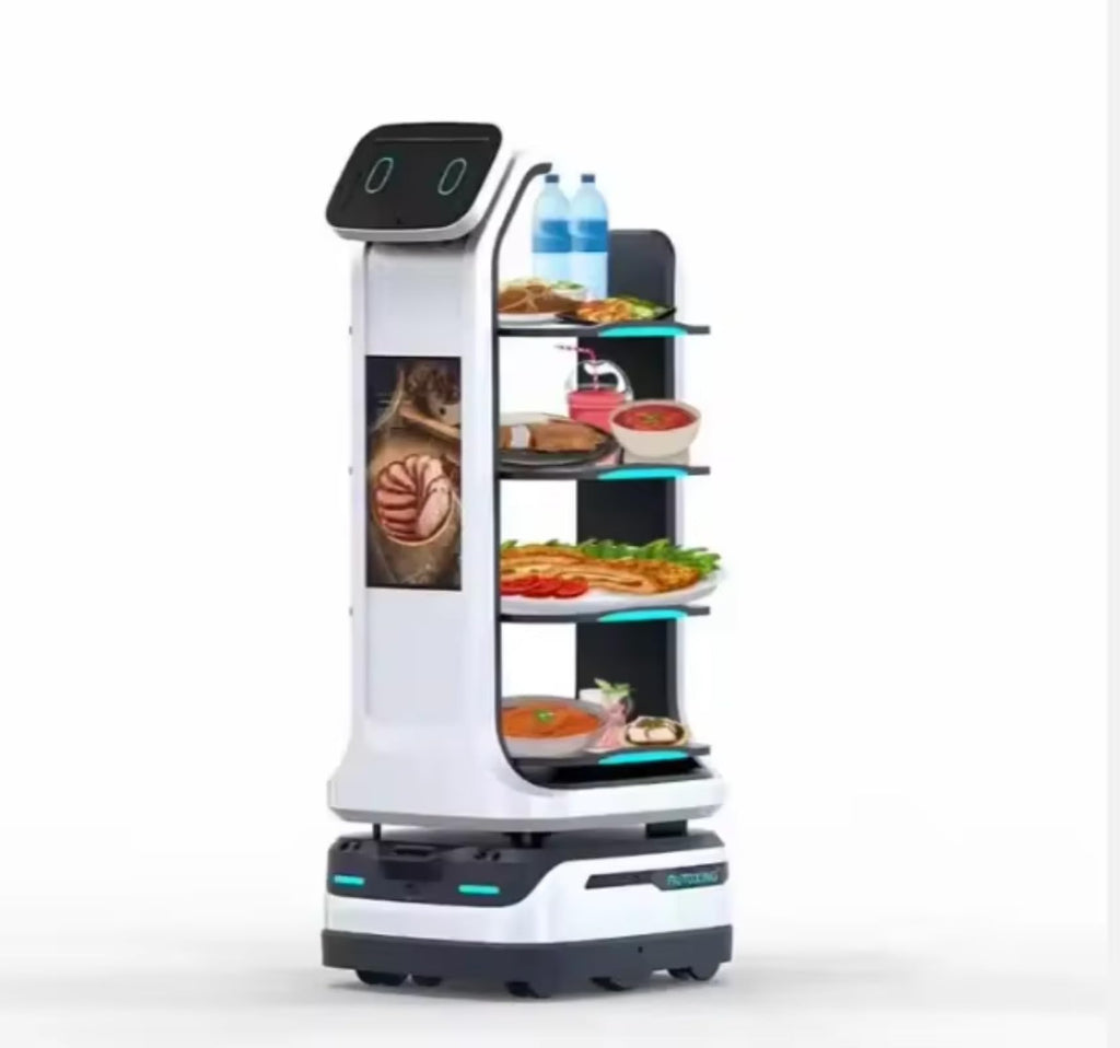 Kommerzieller Restaurant-Roboter mit intelligenter Navigation und Dual-Touchscreens