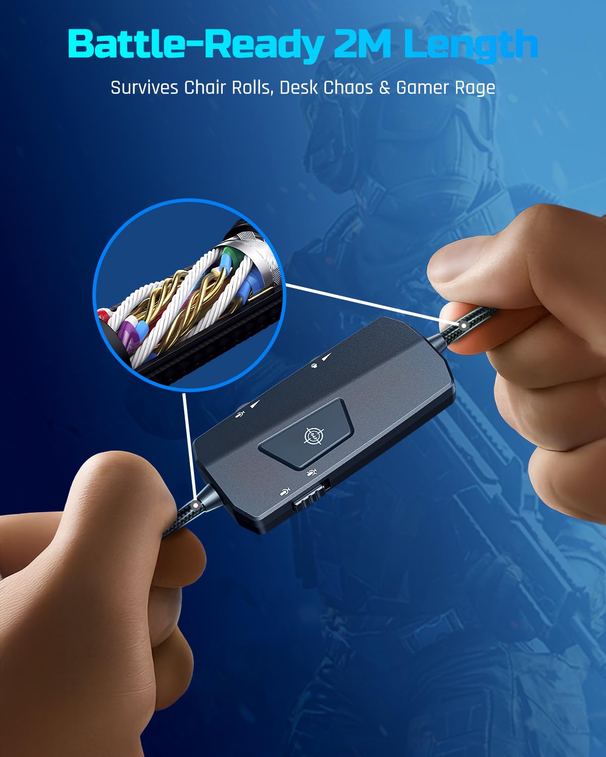 NUBWO HG03 Wired USB-A Gaming Headset for PC, Computer Headset with 7.1 Surround Sound, Noise Canceling Mic, 50MM Driver, Wired Headphones for PC, Laptop, Office - White