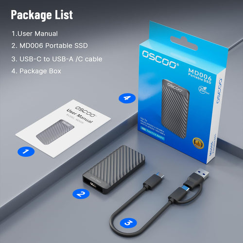 1TB External SSD USB 3.2 Gen 2 2100MB/s Portable