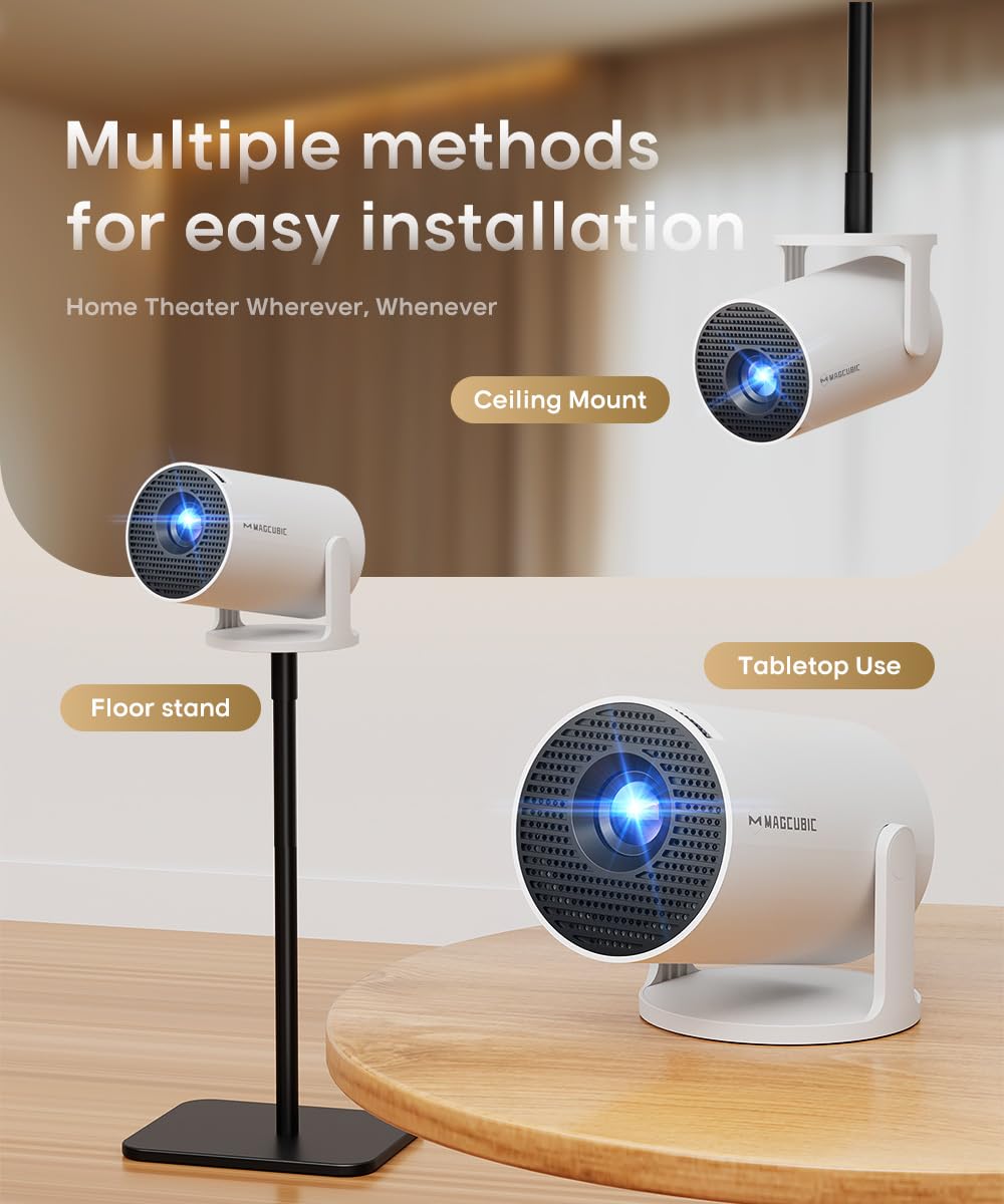 Mini Projector 4K Support HY300PRO WiFi Bluetooth Auto Keystone