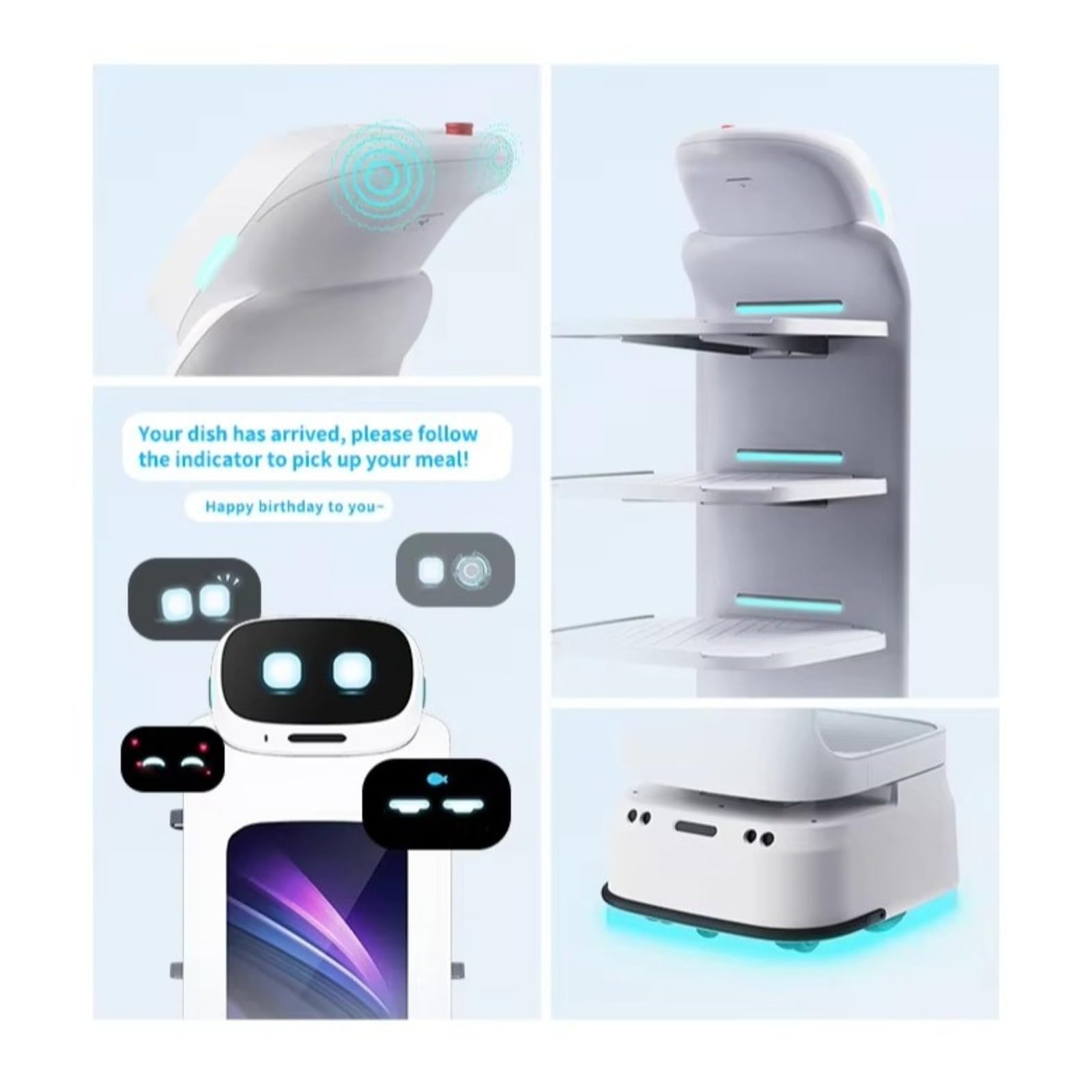 HD Ekranlı Muxtar Yemək Çatdırılması Robotu Model LYJ-SCJIQI-102801