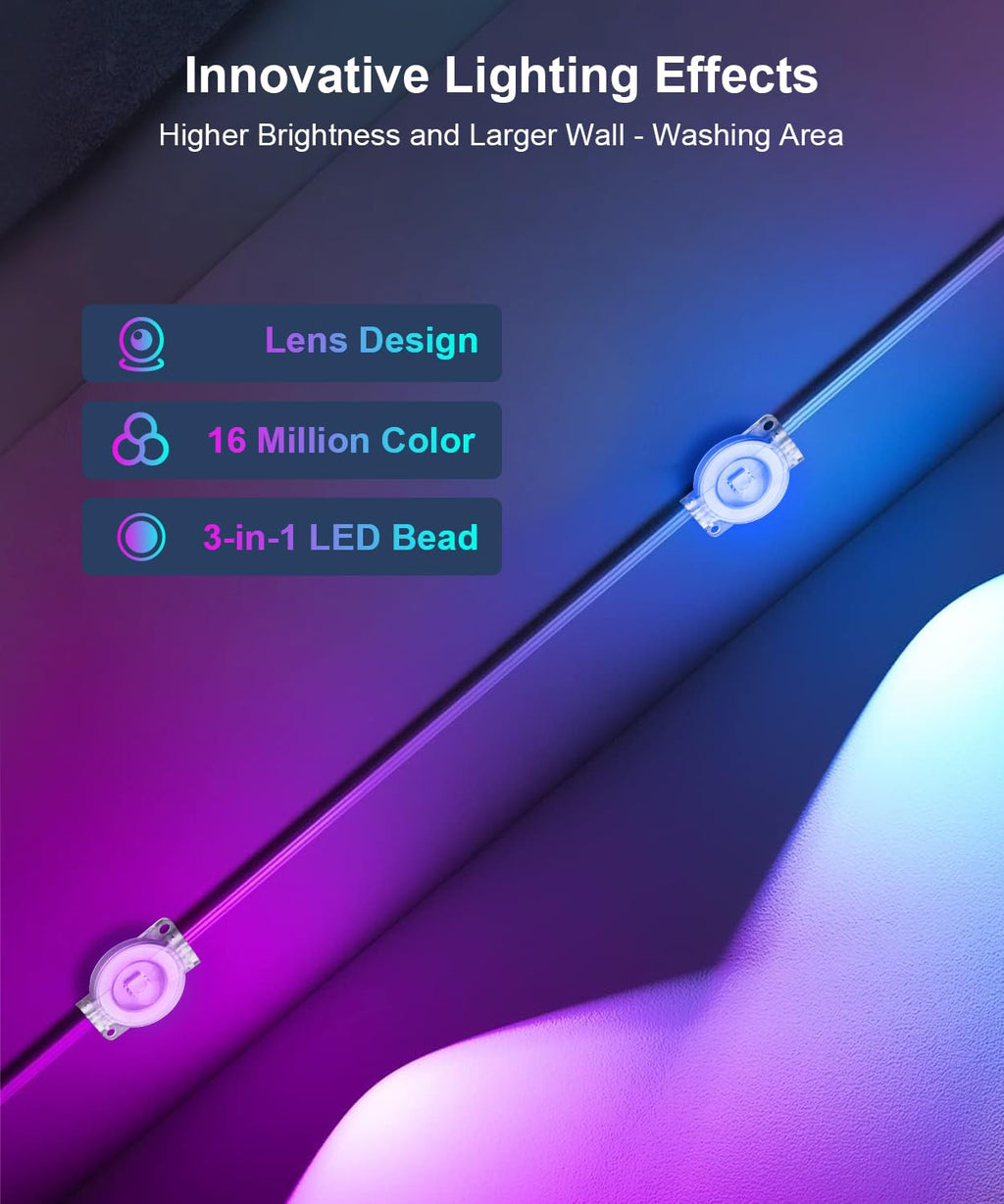 Smart 200ft Permanent Outdoor RGB Holiday Lights