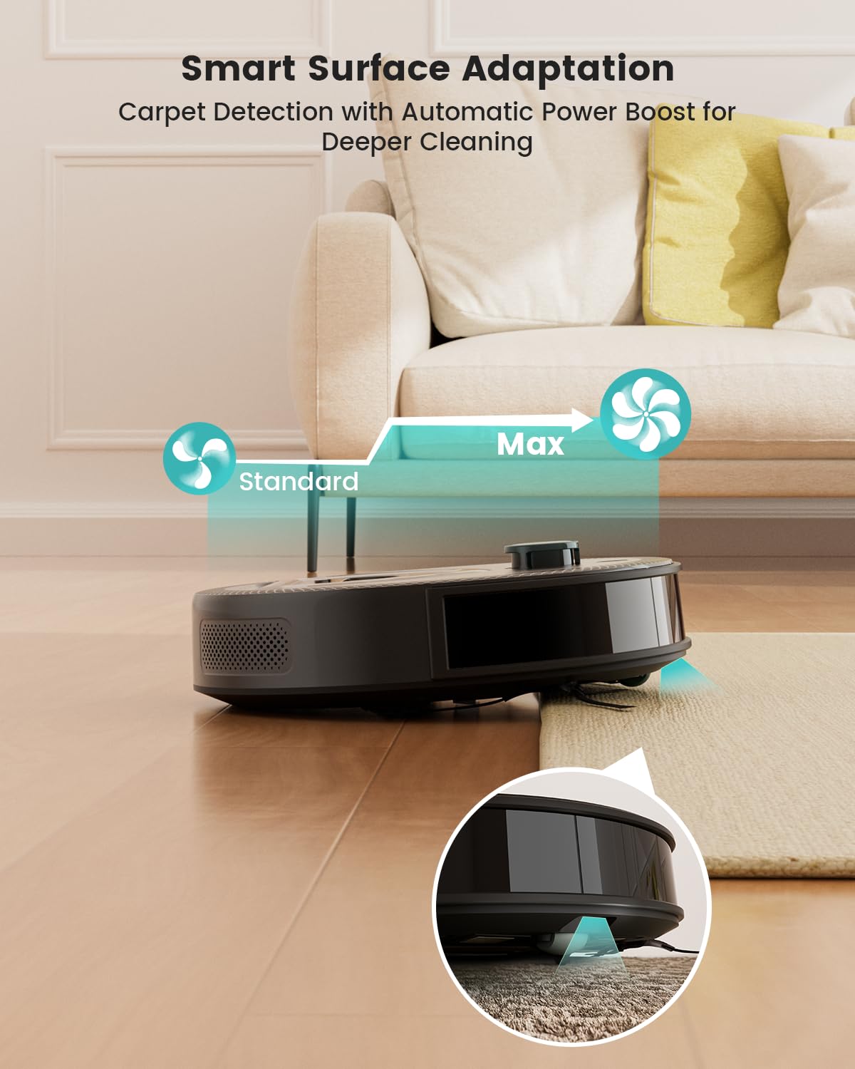 LiDAR Robot Vacuum and Mop with Smart Mapping, M330