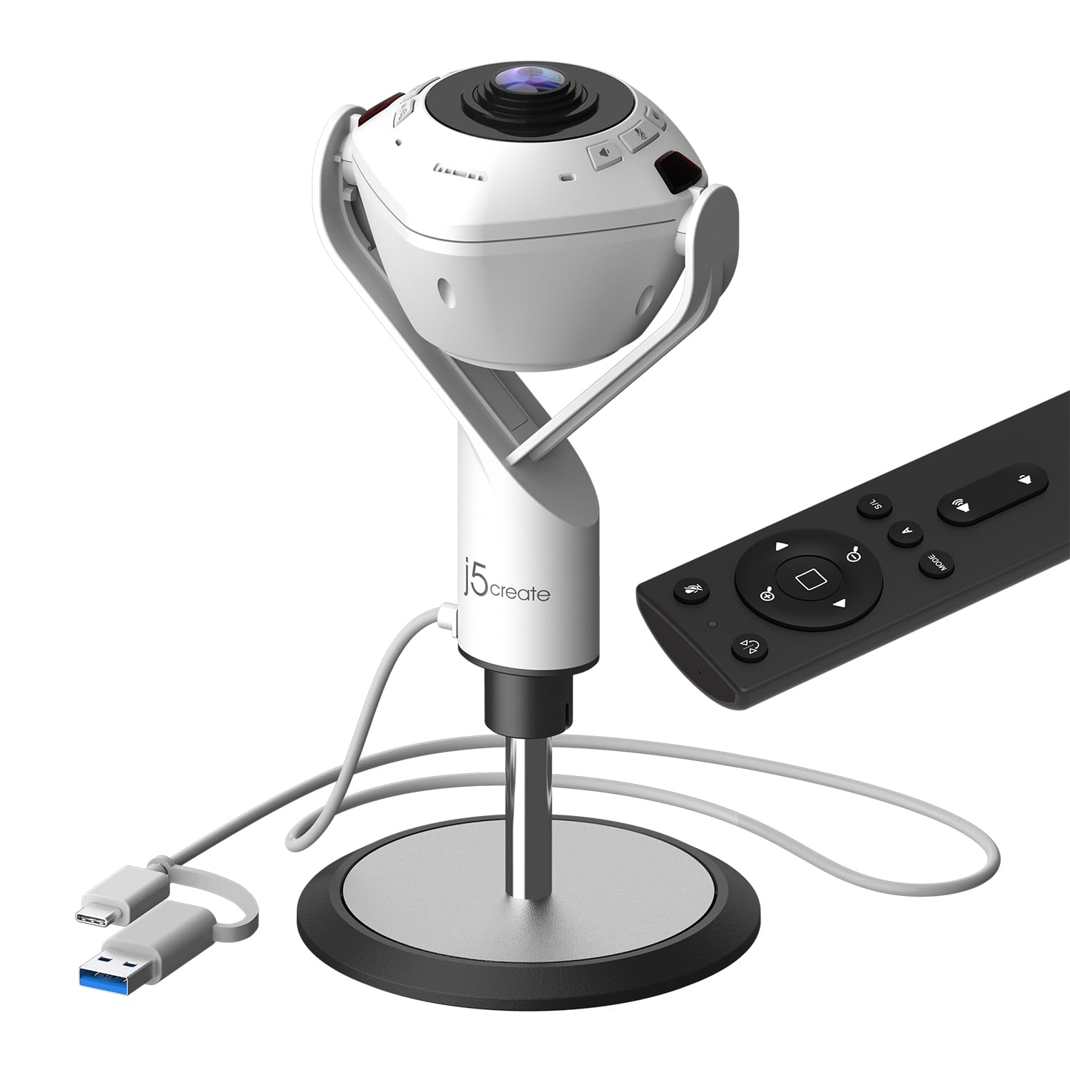 AI-конференц-камера 360° со встроенным громкоговорителем JVU368