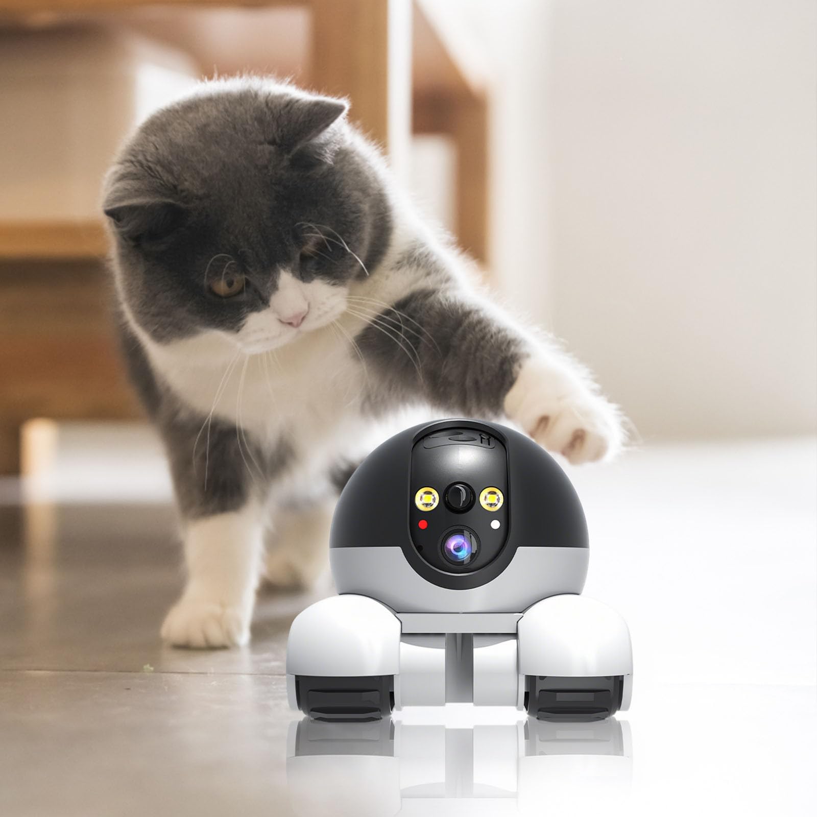 Anedios 1080P Dual Lens Movable Robot Security Camera