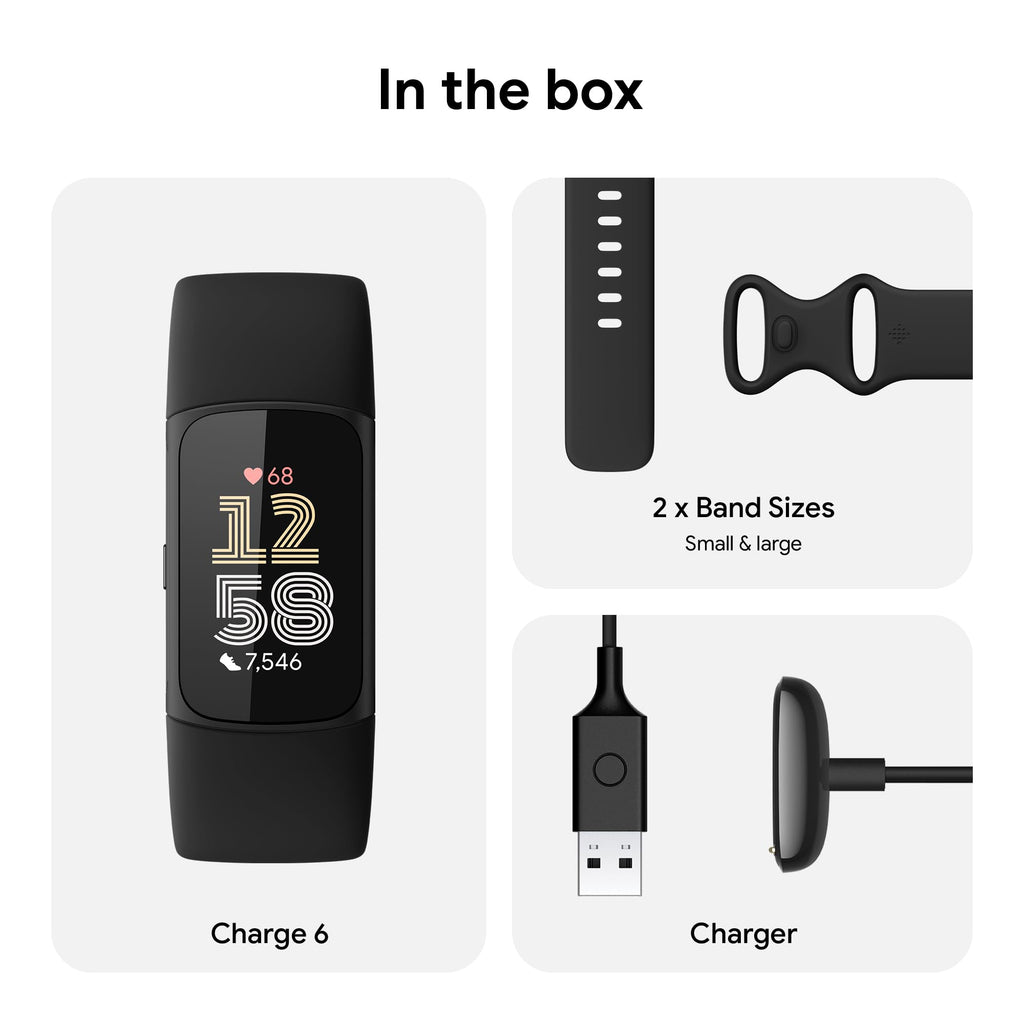 Фитнес-трекер Fitbit Charge 6 Obsidian GA05195-WW