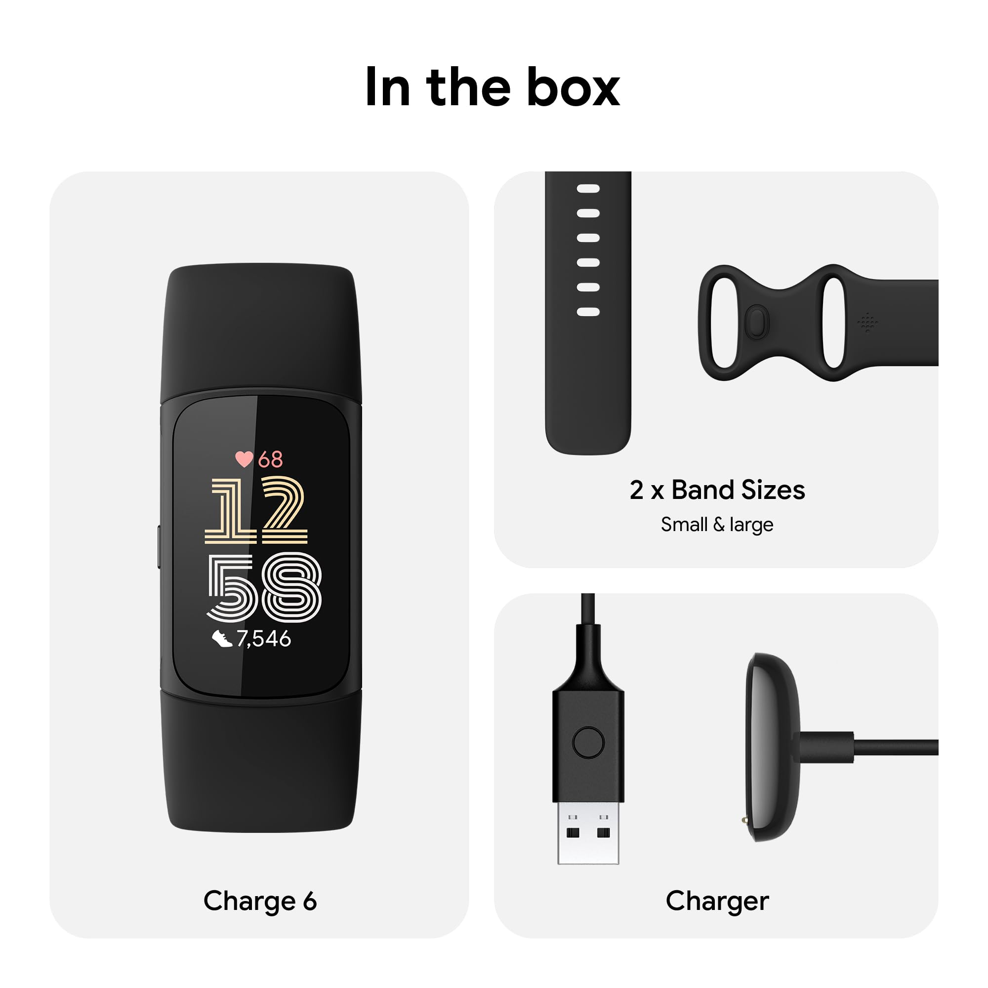 Фитнес-трекер Fitbit Charge 6 Obsidian GA05195-WW