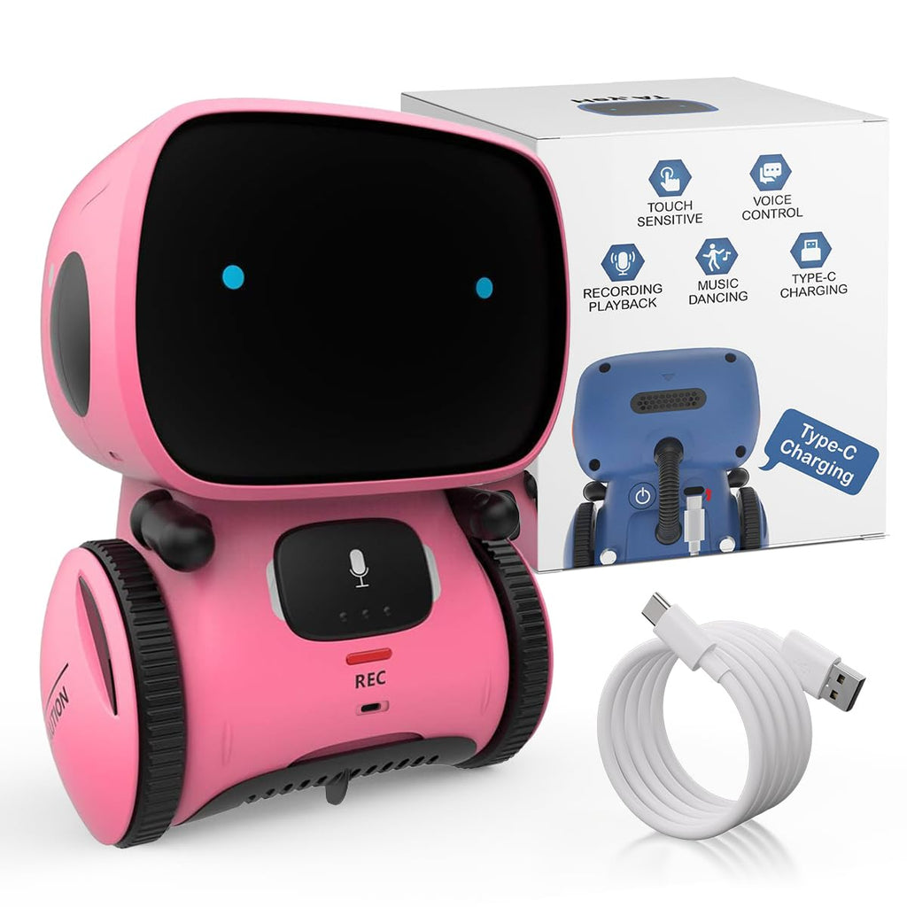 98K Robot Toys for Girls and Boys Rechargeable, Touch and Voice Control Robots Interactive Talking Smart Partner and Teacher with Singing, Dancing, STEM Toy Gifts for Kids Age 3 and Up