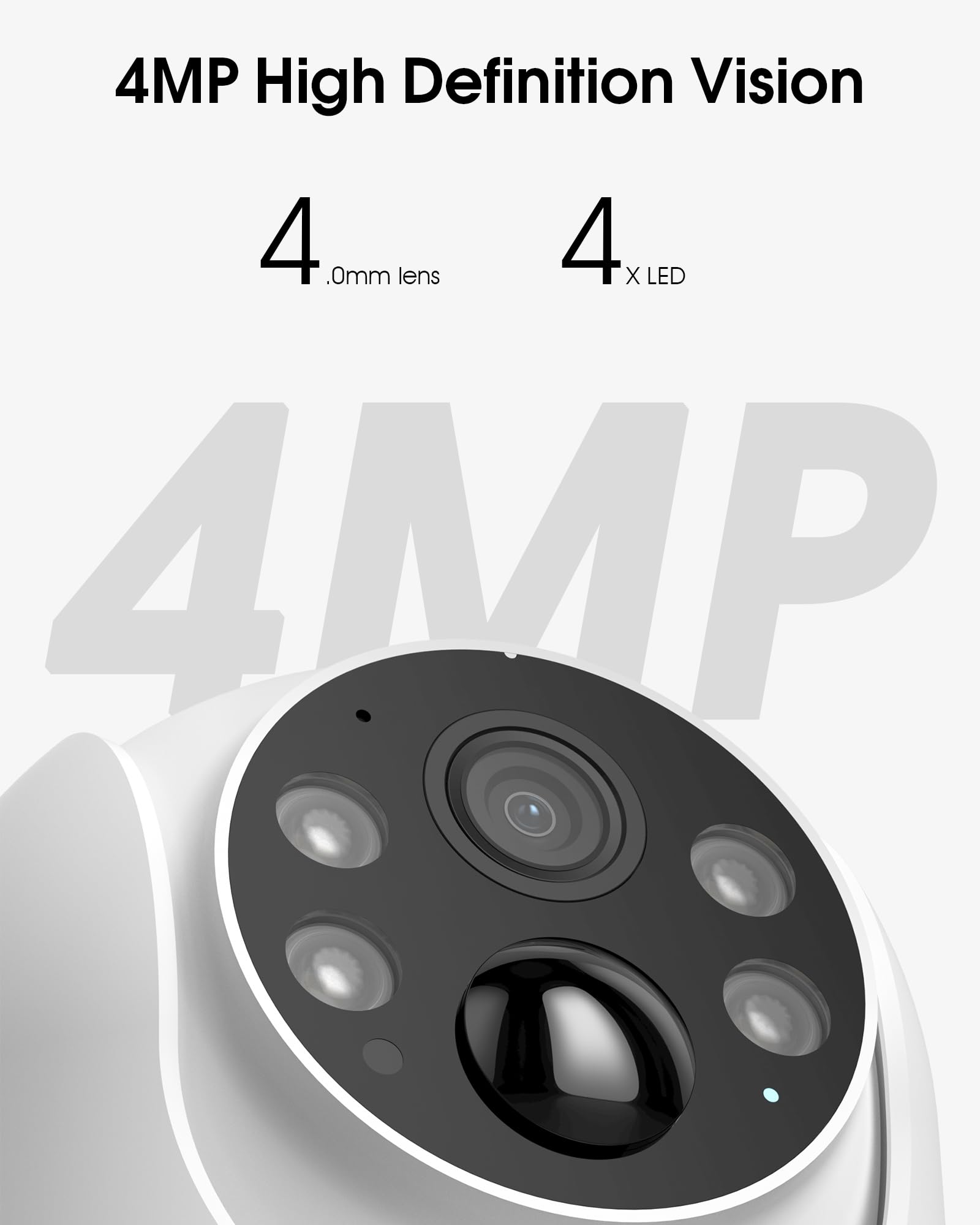 Günəş Enerjili Təhlükəsizlik Kamerası Simsiz Xarici 4MP 360° Pan-Tilt