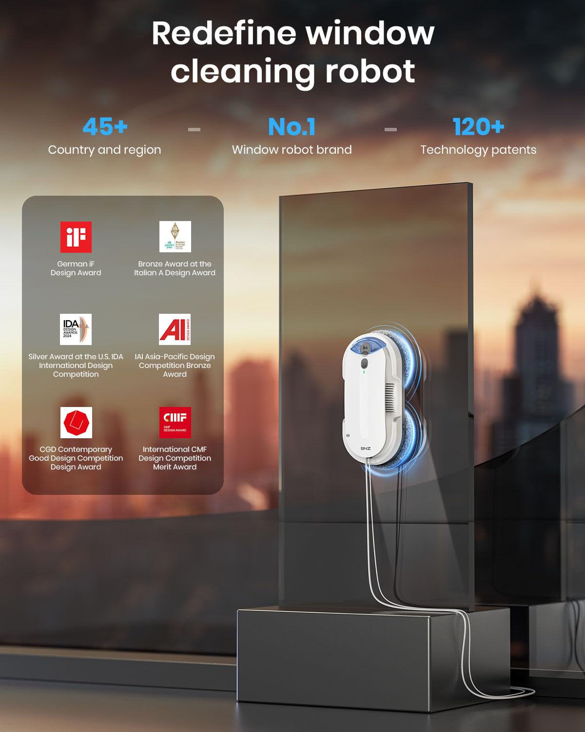 Робот для мойки окон K1 с технологией планирования пути Twin Turbo AI